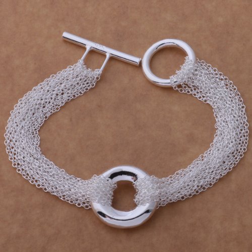 Fashion Beautiful 925 Silver Cuff Bracelet,for Women, Teen Girls, Young Girls, and Men+Gift Bag