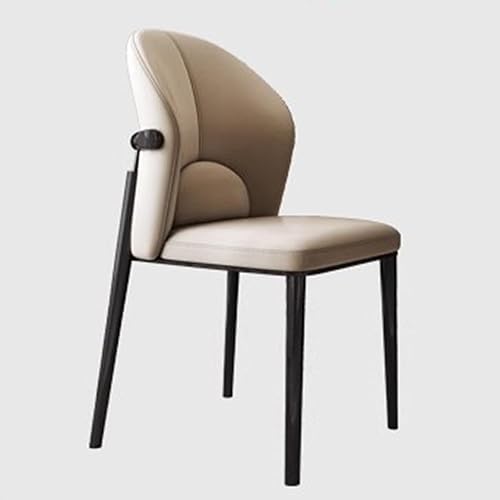 Silla de comedor, sillas de cocina de cuero, sillas de comedor con patas de metal, silla de sala de espera para vestíbulo, sala de entrenamiento,