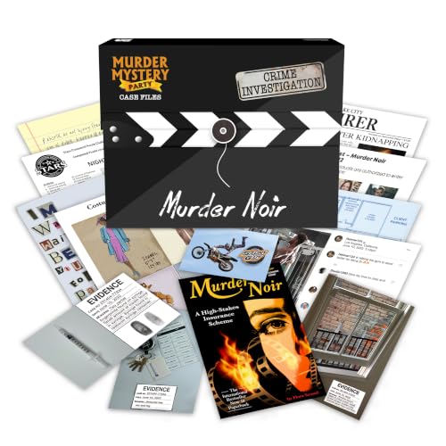Murder Noir Case Files Detective Mystery Game with Evidence, Ages 14+