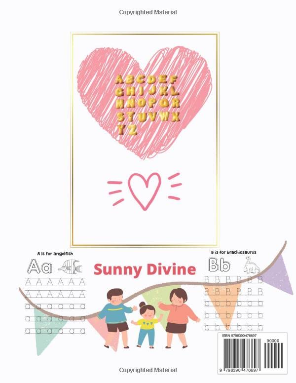 Vista 2 de Alphabet Letter Tracing Worksheets For Kids Large Print Big and Small letter tracing with Practicing Pages Preschoolers Kindergartens