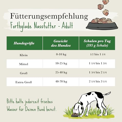 Forthglade Nassfutter für Hunde (Mixpaket, 6 x 395g Schalen) – getreidefreies Futter mit Rind, Pute oder Huhn & Gemüse für ausgewachsene Hunde ab 1 Jahr, hypoallergenes Hundefutter