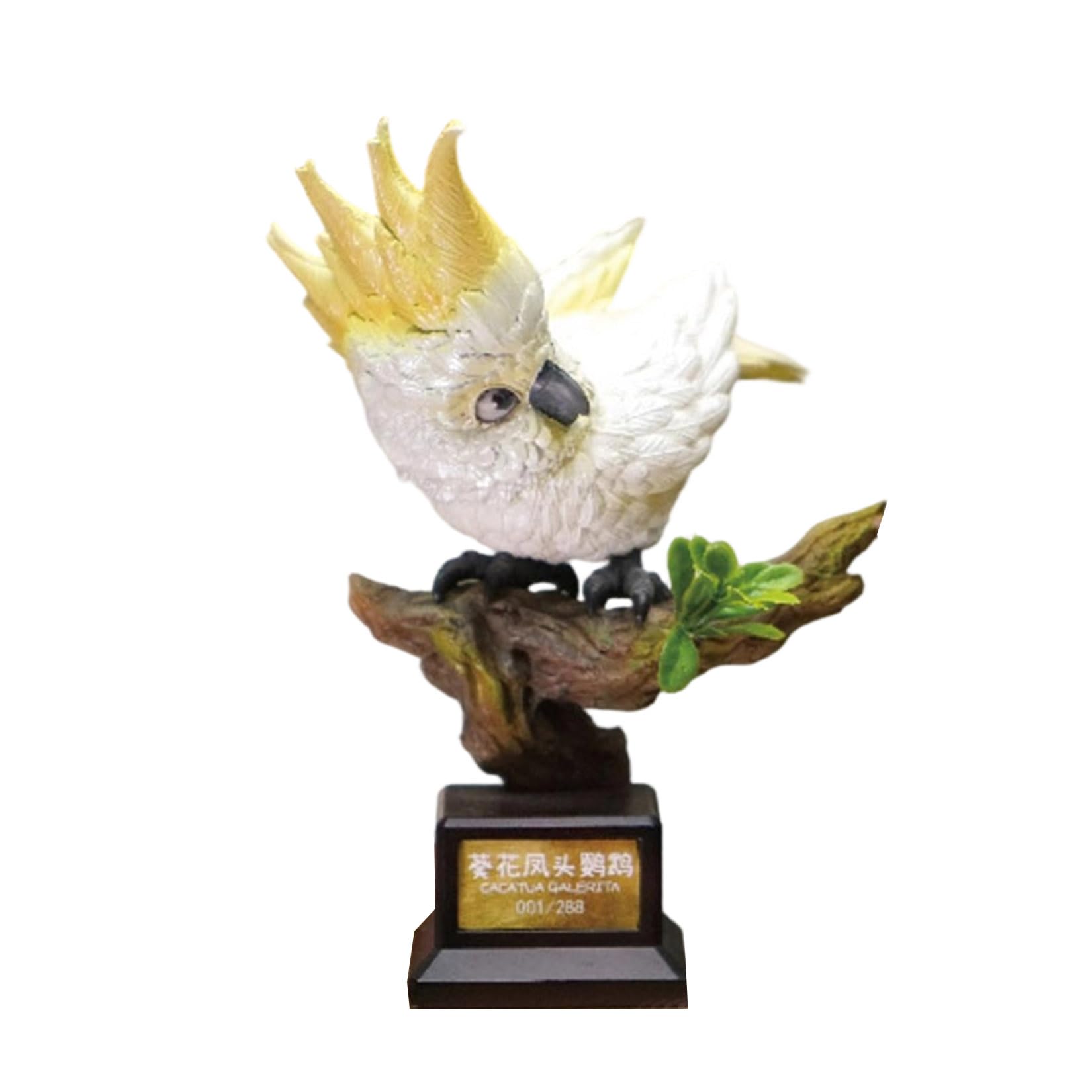 Amazon.co.jp: EUHELOPA キバタン クルマサカオウム 台座付き 19cm 鳥