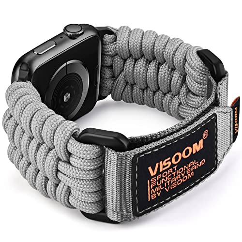 VISOOM Braided Strap Compatible with Apple Watch Straps 46mm 42mm 44mm 45mm 49mm