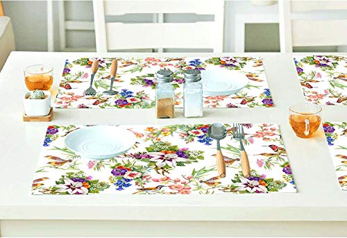 Moslion Wild Exotic Birds Placemats #TOP4