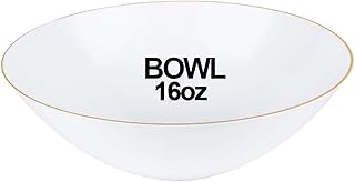 Organic White Gold Rim Bowls 16 oz (40)