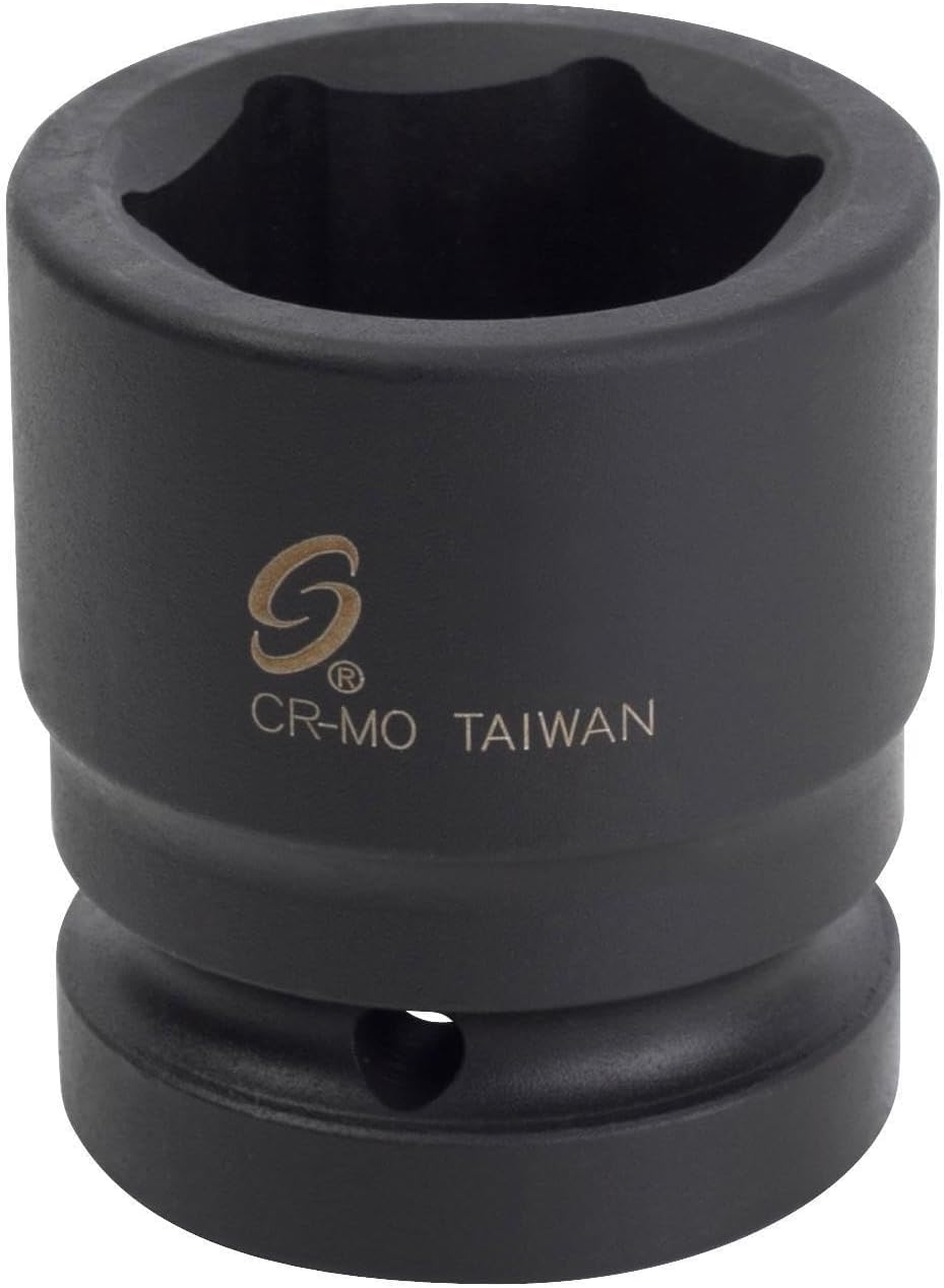 Sunex 533M 1-Inch Drive Standard 6 Point Metric Impact Socket, 33-Mm
