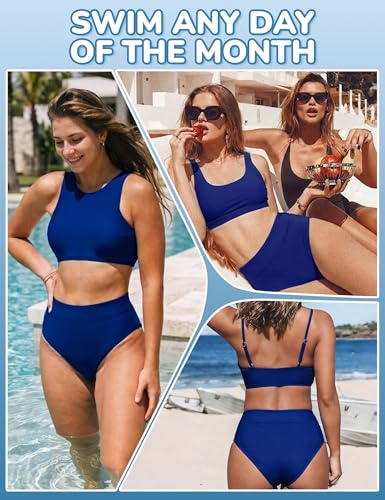 Image of Period Swimwear for Teens Women High Waisted Swimsuit Bikini Bottoms Menstrual Swim Bottoms Tankini Bathing Suit