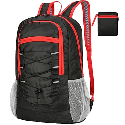 Alitifiy Lightweight Foldable Backpacks, 30L Packable Waterproof Small Hiking Bags & Packs Knapsack Daypack Handy for Men Women Ladies Kids Travel Camping Outdoor Rucksack Bag Pack