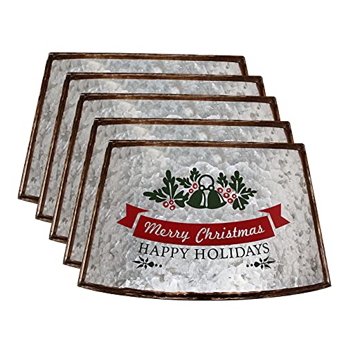 Darnassus Metal Christmas Tree Collar Christmas Tree Ring,29.1 Inch Diameter Base For Large Trees And Holiday Tree Skirt Decoration,5-Panel Version thumb #3