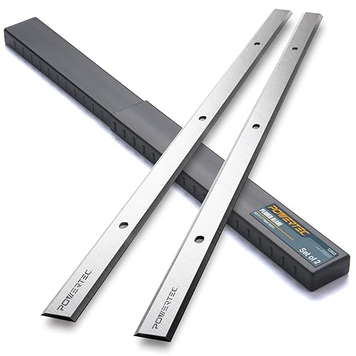 POWERTEC Cuchillas cepilladoras de 12-12 pulgadas para Delta 22-560, 22-565, TP305, TP400LS, repuesto para cuchillos cepilladores 22-562, juego de 2