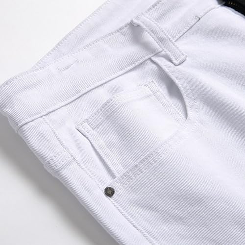 Men's Color Block Skinny Jeans Straight Regular-Fit Jean Pant Casual Patch Slim Fit Denim Pants3