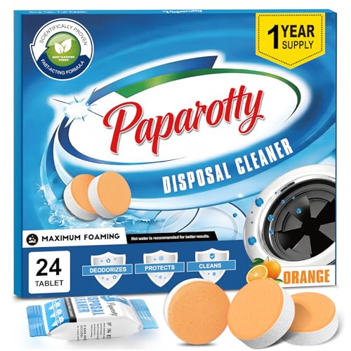 PAPAROTTY Garbage Disposal Cleaner Tablets, Deep Clean & Deodorizer Pods