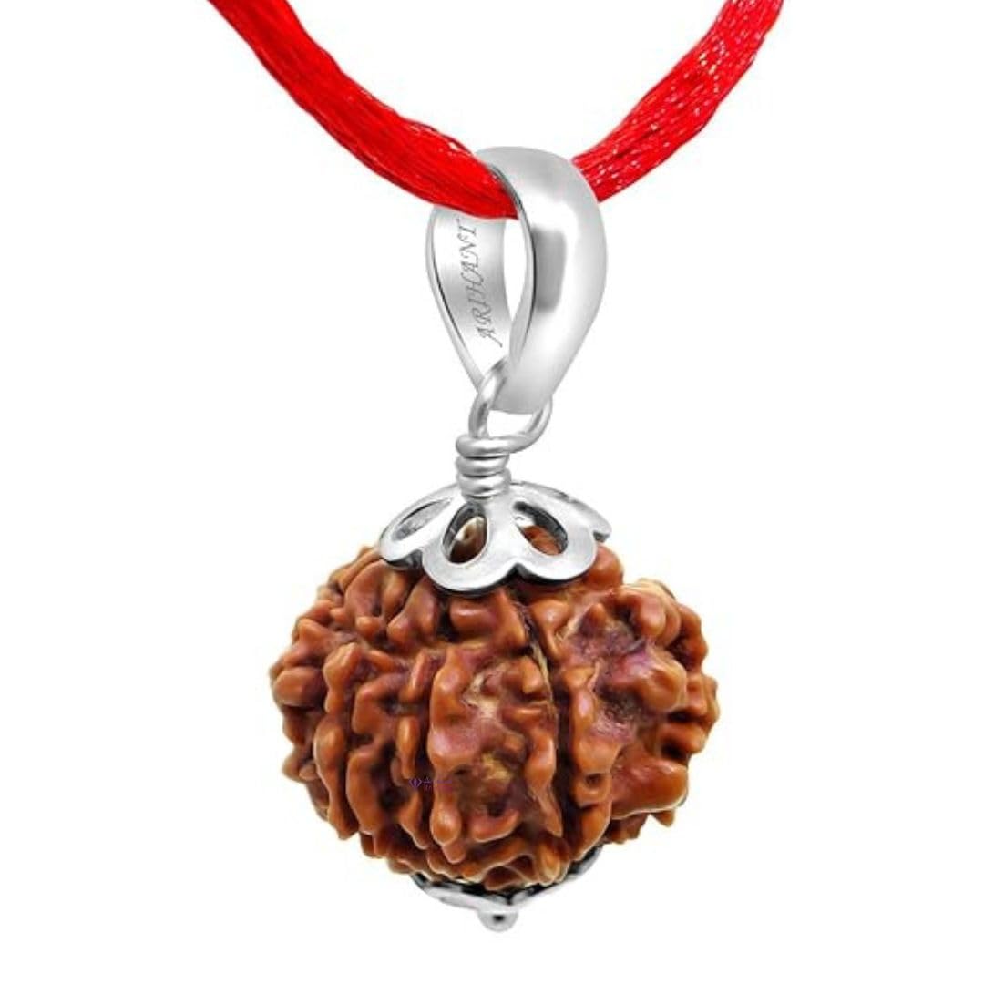 8 Mukhi Nepali Rudraksha Pendent | Natural & Certified | Astrological Benefits | Unisex | Positive Energy for Men & Women