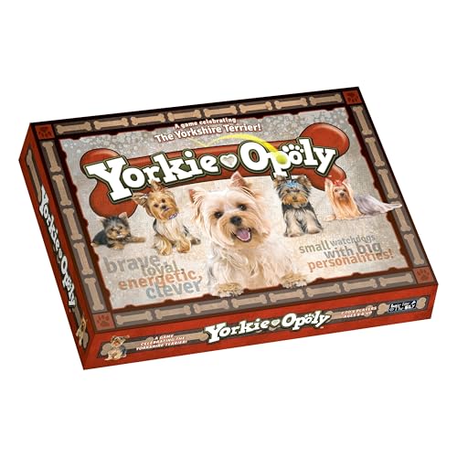 Late for The Sky Yorkie-Opoly juego de mesa para fanáticos de Yorkshire Terrier miniatura 1