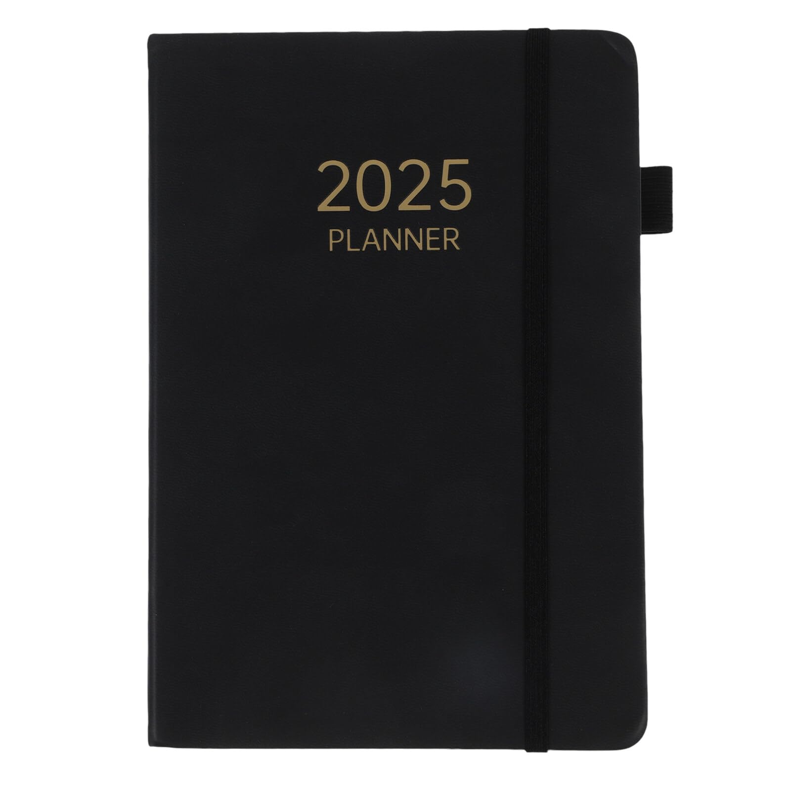 Planificador Diario A5 Banda Elástica, Cuaderno de Papel Negro