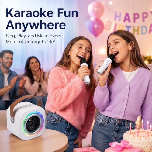 Mini Karaoke Machine for Kids, Birthday Gifts Toys for Girls Ages 3-12 - Image 3