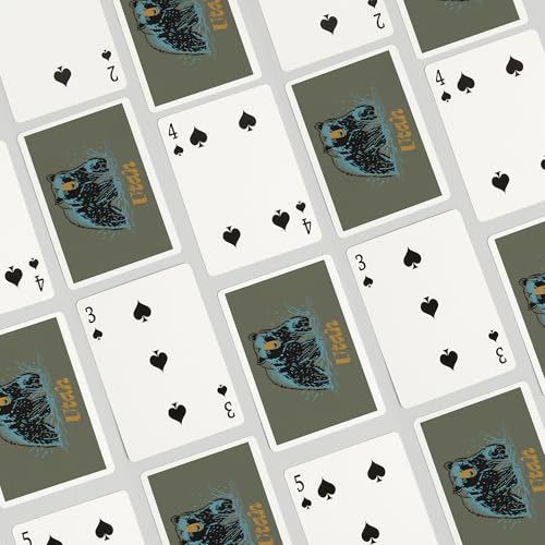 Cartas de poker Lantern Press Black Bear 52 naipes miniatura 4