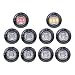 10 Pcs TMH 3/4 Inch Surface Mount Clear Lens 5 Amber & 5 Red LED Clearance Markers Bullet Marker lights, side marker lights, led marker lights, led trailer marker lights