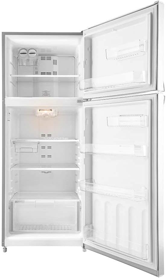 Interior of Mabe 510L Refrigerator with doors open.