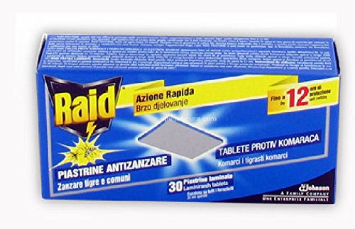 RAID Antizanzare Elettrico Piastrine Laminate 30