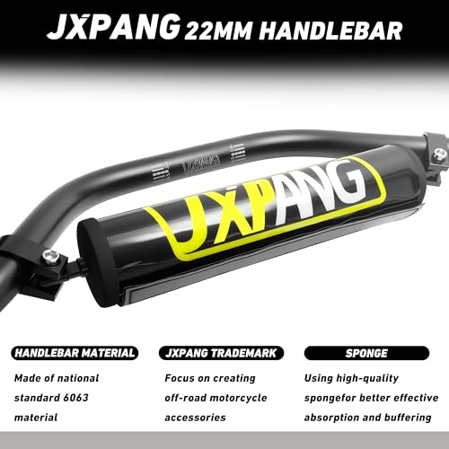 Manubrios para Dirt Bike 7/8 Pulgadas 22mm de Aluminio 6063-T6, Compatibles con Pit o Dirt Bike con Almohadilla de Espuma, Universal para Motocross Pit Dirt Bike ATV Quad Mini Bike CRF YZF KXF KLX RMZ (Negro) miniatura 4