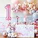 Pink Number 1 Balloon 40 Inch, Big Large Foil Helium Number Balloons, Jumbo Giant Mylar Number 1 Balloons for 1st first Birthday Party Decorations Supplies Anniversary Celebration