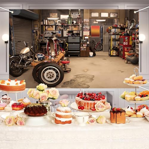 Fondo fotográfico moto vintage 7x5 ft miniatura 5