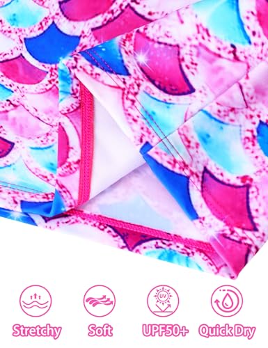 Image of Girls Rash Guard Swimsuit Two Pieces Adorable Swimswear Quick Dry Bathing Suit Long Sleeve