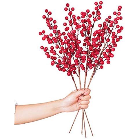 Lvydec 20 Inch Red Berry Stems Cover