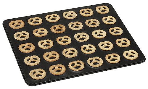 Zenker 7421 Brezel-Backblech, 42 x 32 cm, Teflon-Prima