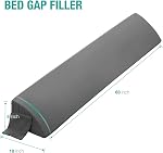 Vekkia Queen Couche de lit Oreiller/Mattress Gap Filler/Headboard Oreil/Bed Gap Filter,Fermer Gap (0-6") entre votre matelas et le tête de lit,Arrêter de laisser votre téléphone et vos glases(Gray 60"x10"x6")