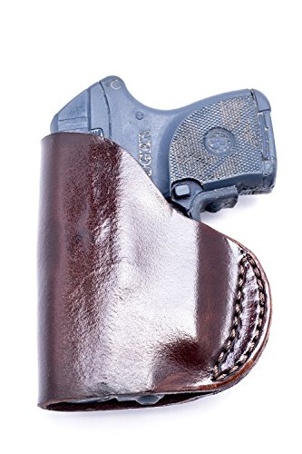 Outbags Usa Ls4Lcpx (Brown-Right) Full Grain Heavy Leather Iwb Conceal Carry Gun Holster For Ruger Lcp (Not For Lcp 2) 380 With Crimson Trace Laser. Handcrafted In Usa. #TOP2