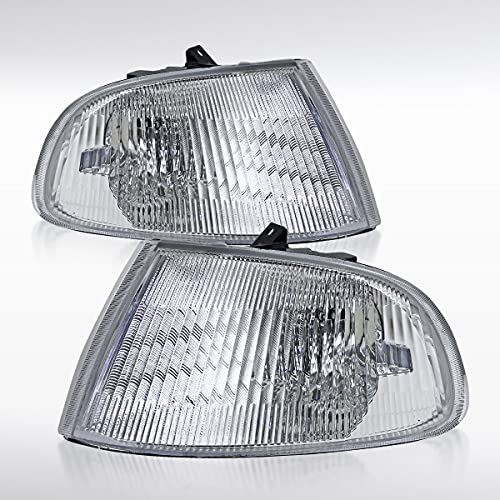 Autozensation Compatible with Honda Civic 2/3DR 1992-1995, Chrome Housing Clear Lens Corner Lights
