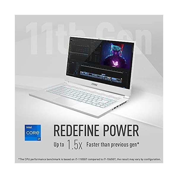 MSI-Stealth-15M-Gaming-Laptop-156-144Hz-FHD-1080p-Display-Intel-Core-i7-1185G7-NVIDIA-GeForce-GTX-1660-Ti-16GB-512GB-SSD-Thunderbolt-4-WiFi-6-Win10-White-A11SDK-063 MSI Stealth 15M Gaming Laptop: 15.6" 144Hz FHD 1080p Display, Intel Core i7-1185G7, NVIDIA GeForce GTX 1660 Ti, 16GB, 512GB SSD, Thunderbolt 4, WiFi 6, Win10, White (A11SDK-063)