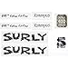 Produktbild Surly Krampus Rahmen Sticker Kit, inkl. Headbadge, black