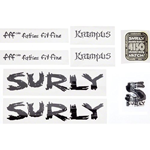 Preisvergleich Produktbild Surly Krampus Rahmen Sticker Kit, inkl. Headbadge, black