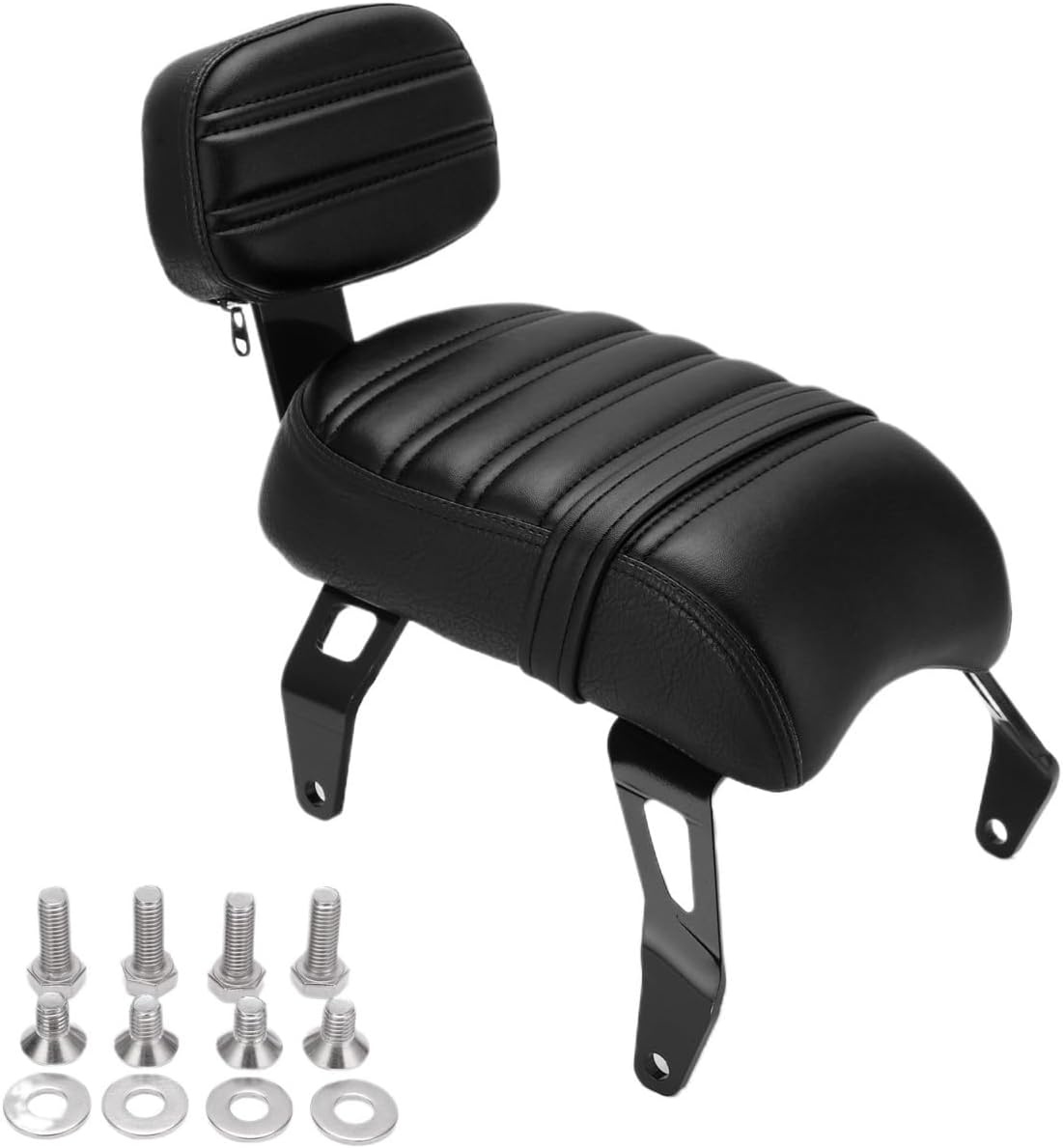 Motorcycle Backrest Pad Kits Motorcycle Rear Passenger for Seat with Backrest Pad Kits Replacement for Scout for Bobber 2018‑2021