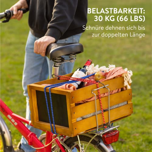 PRETEX Spanngurte mit Haken, 12-teiliges Set – mit Haken in 4 Längen – strapazierfähige, mehrfarbige Gepäckgurte
