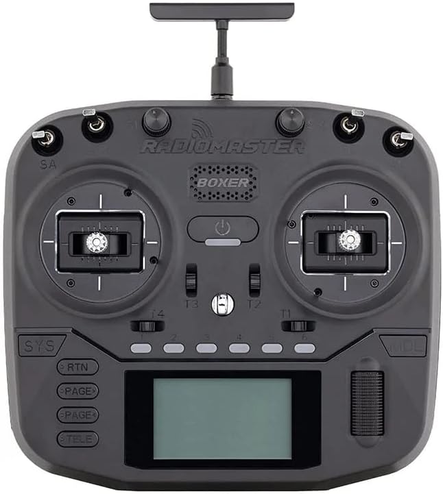 RotorLogic RadioMaster Boxer 2.4GHz 16CH Hall Gimbals Radio Controller with Carrying Case, Mode 2 (ELRS), Black