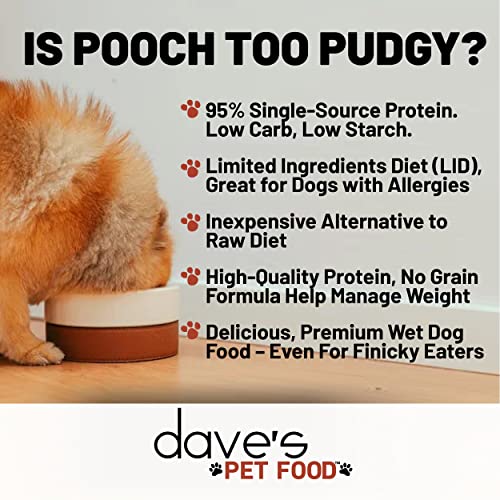 Daves-Pet-Food-Grain-Free-Wet-Dog-Food-95-Turkey-Turkey-Liver-Made-in-USA-Single-Source-Protein-Limited-Ingredients-Added-Vitamins-Minerals-125-oz-Cans-Case-of-12