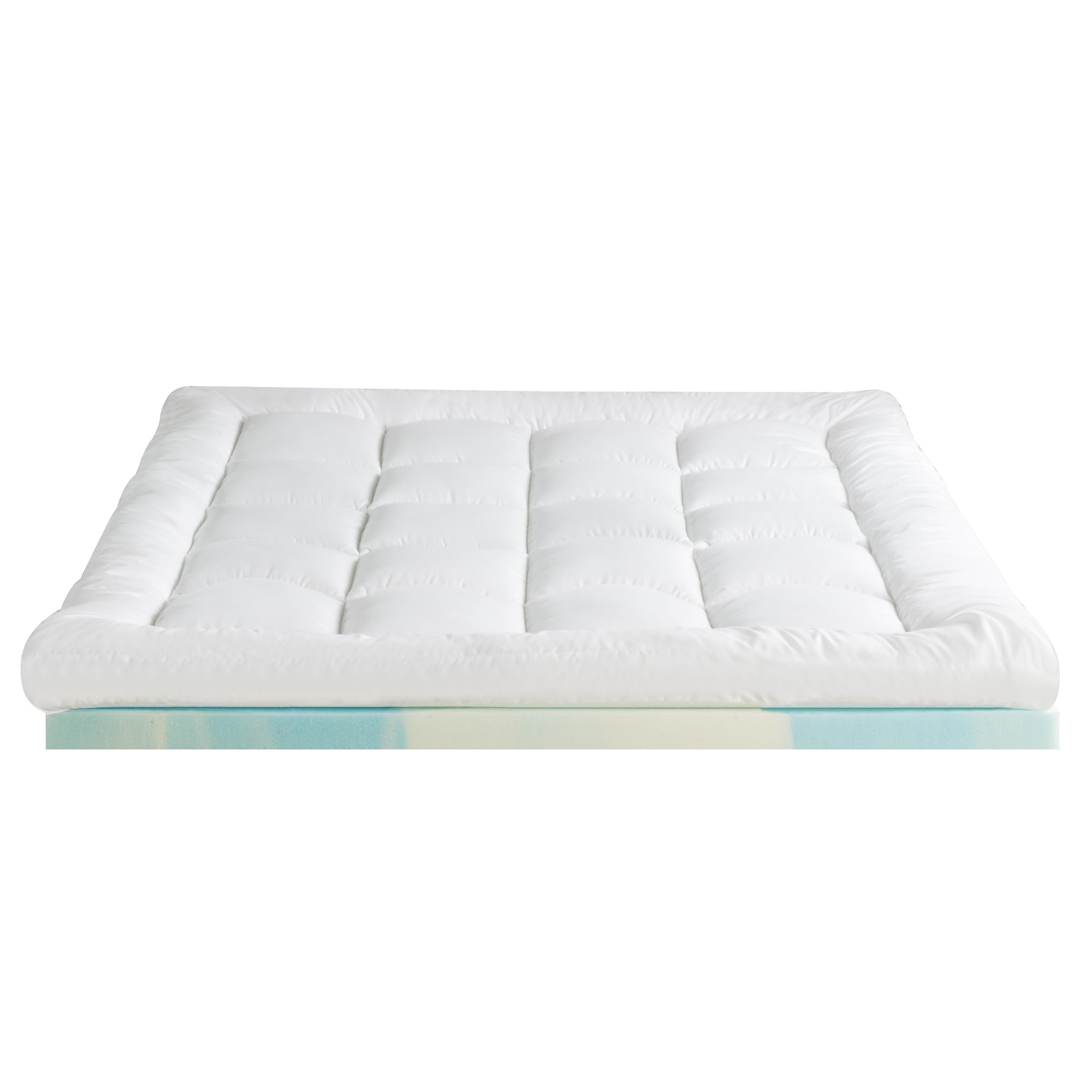 Zinus Materac wierzchni z pianki Visco, 140 x 200 cm, grubość 10 cm, wzornictwo Open-Cell, certyfikat Oeko-Tex, oddychająca i ortopedyczna, ergonomiczny komfort, średnio twardy, biały