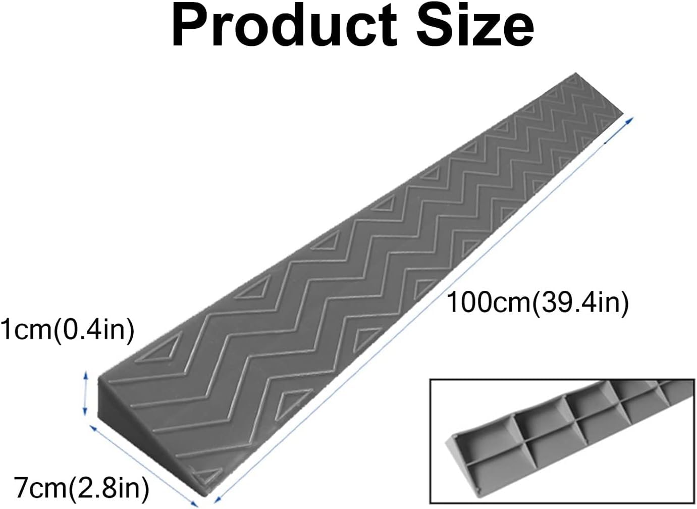 Rampy gumowe Podjazd dla dzieci, podjazd dla rodzin bez barier, podjazd do łazienki, plastikowa mata schodkowa(Svart,7 * 1cm/2.7 * 0.4in)