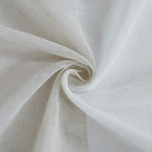 Rideau de douche en tissu lin Dainty Home Chelsscli de luxe - 4