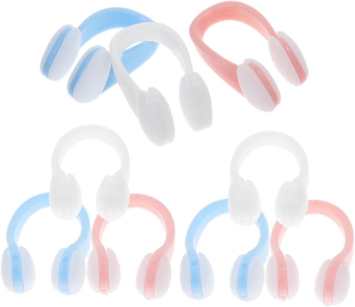 VICASKY 9pcs Silicone Swimming Nose Clips for Adults and Non-Slip Waterproof Swim Nose Plugs Anti-Fall Clips for Swim Training and Water Sports