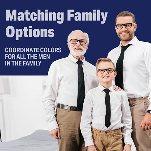 Luther Pike Seattle 8525843957 Handmade Clip On Ties For Boys Woven Black Ties: thumb #5