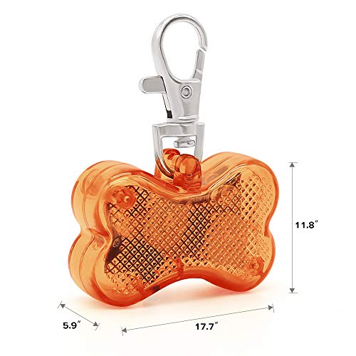 Higo Led Dog Tag - Glowing Dog Collar Light For Your Dogs Walking (2 Pack, Brown) #TOP5