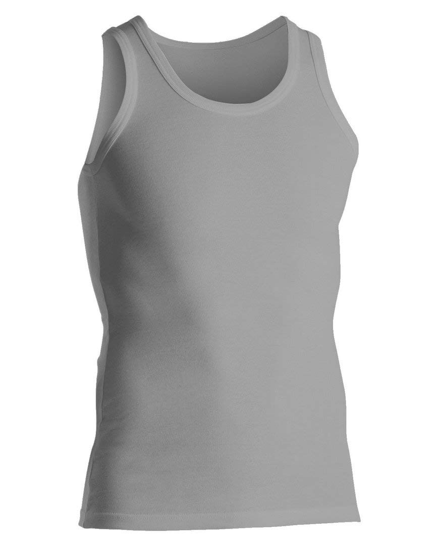 DOVRE 660 Rib Canottiera da 3 pezzi, Grey Melange, S