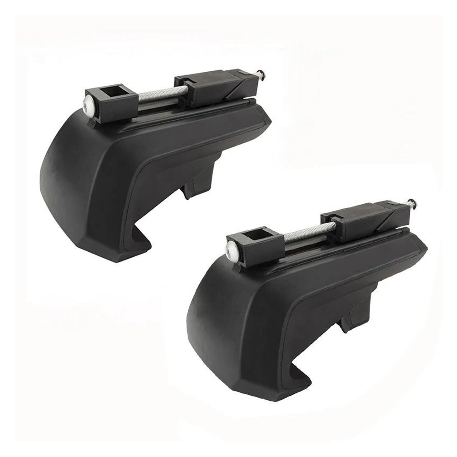 Portabagagli 2PCS Universale Per Veicoli Con Ringhiere Separate Zampa Piede Auto Portapacchi Asta Superiore Traversa End Installare Staffa Montaggio Morsetto Barre portatutto