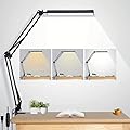 HDView LED Desk Lamp with Eye-Caring 3 Modes 10 Brightness, Adjustable Swing Arm Long Flexible Lamp for Office Workers and Students, USB Port