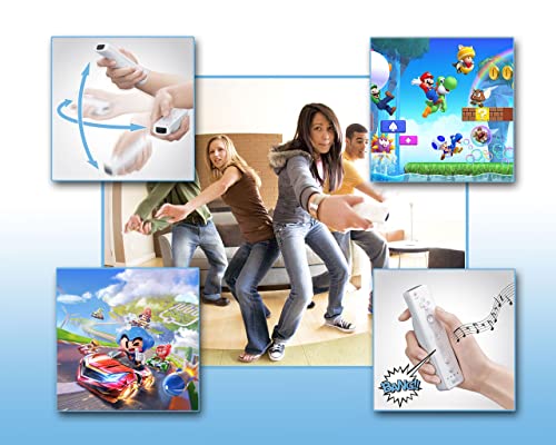 Nc Wii Controller 2 Pack, Replacement For Wii Remote Controller,Compatible With Nintendo Wii/Wii U, With Silicone Case And Wrist Strap. (Blue+Pink) #TOP5